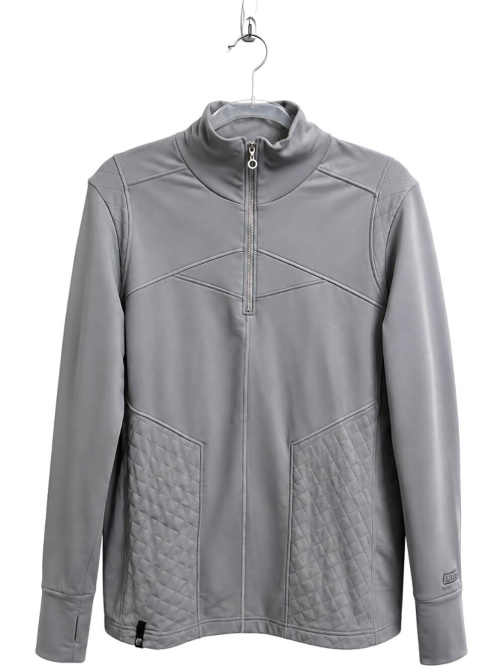 NILS EUC Light Gray Quarter-Zip Base Layer